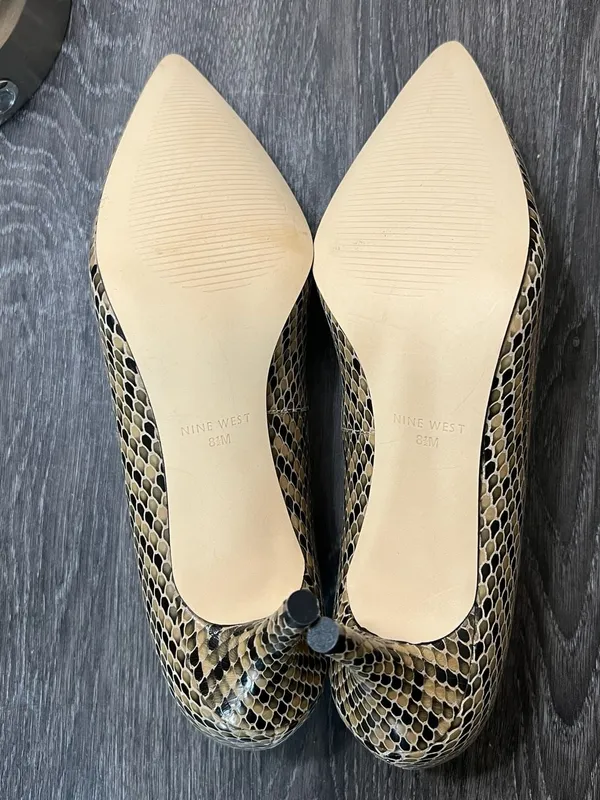 Nine West Women's Garisono Snake Print Pointed-Toe Kitten Heel Pumps - Image 6