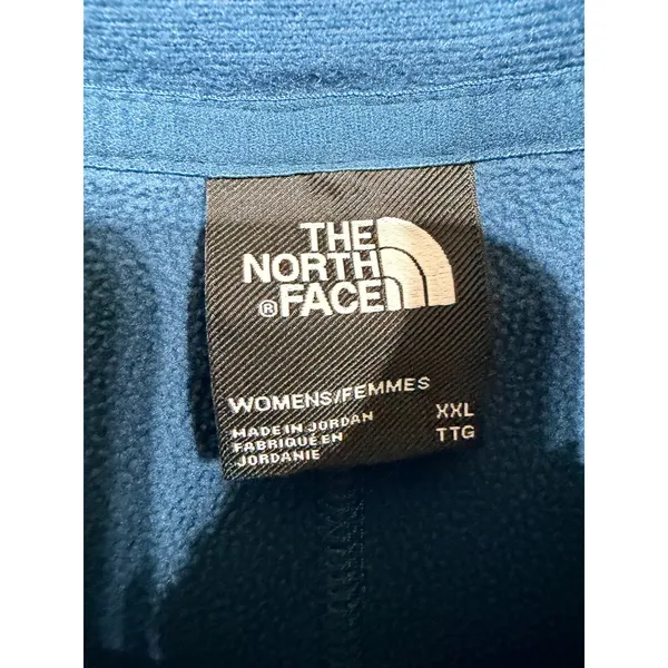 The North Face Blue Canyonlands 1/4 Zip Asymetric Fleece Pullover Top XXL Yoga - Image 4