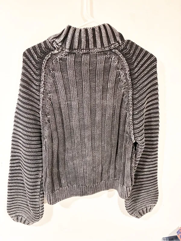 Free People Sweetheart Mock Neck Drop Dolman Sweater Black Womens XS - Image 5