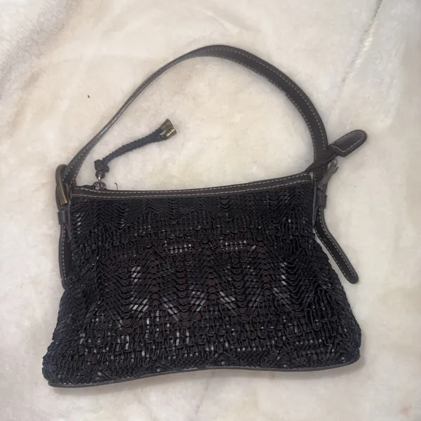 Vintage Y2K Nine West Boho Brown Rustic Fairy Festival Hippie Shoulder Bag Purse - Image 13