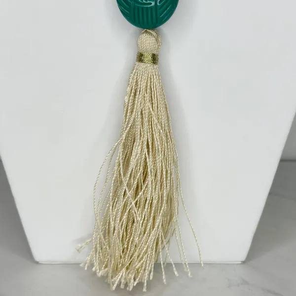 Chico's Faux Turquoise Tassel Pendant Necklace 34.25-38.25in ✨ - Image 3