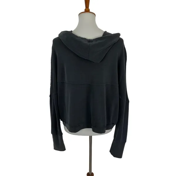 AS Revival‎ Black Slouchy Hoodie Long Sleeve Pullover Loungewear Small - Image 4