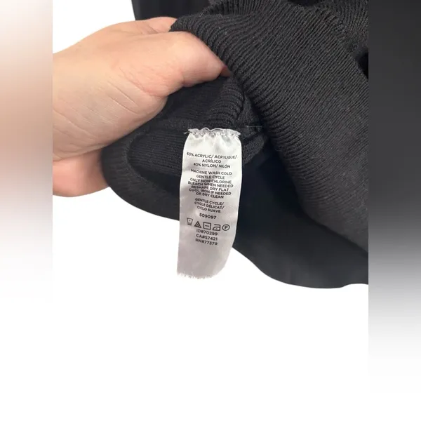 Ann Taylor Factory Black Wrap Front Knit Sweater XS Workwear Business Casual - Image 5