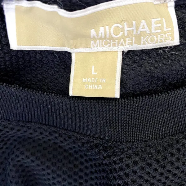 MICHAEL KORS Black Knit Long Sleeve Round Neck Sweatshirt - Image 3