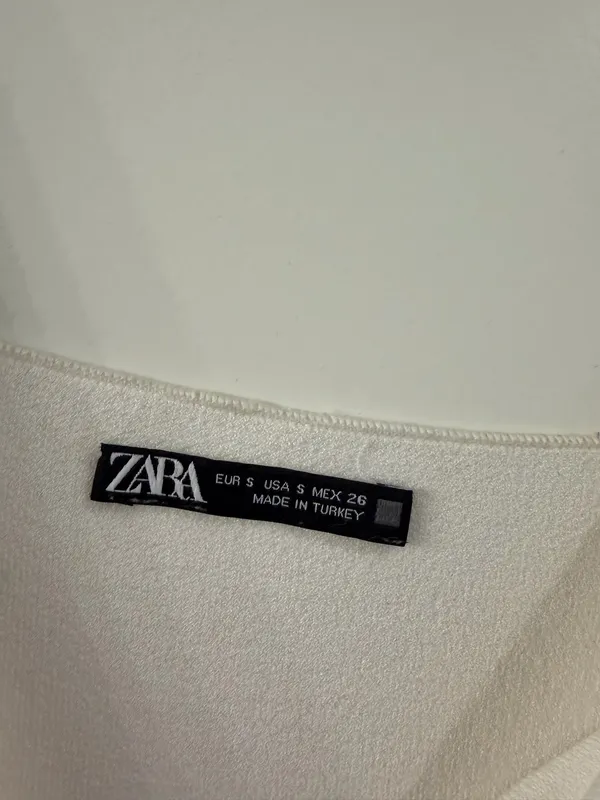 Zara White Mini Dress - Image 3