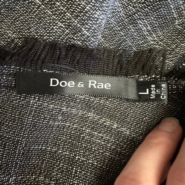 Doe & Rae Tweed‎ Shift Dress Black Gray L NWT Workwear Parisian Chic Capsule - Image 2