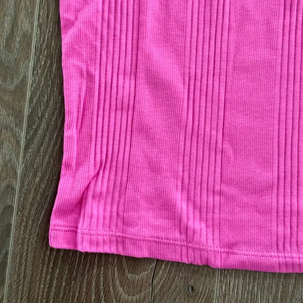 Victoria’s Secret PINK Ribbed Cami Top Cropped Medium NEW - Image 3