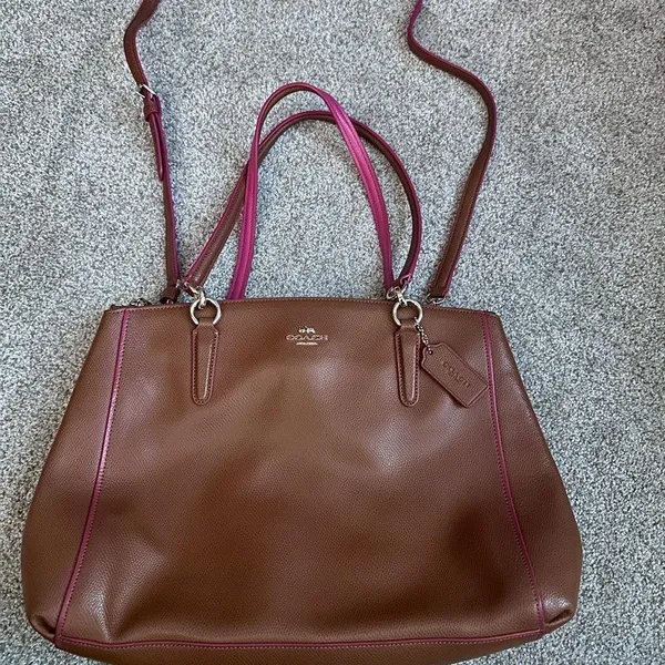 Coach Pebble Leather Kelsey Satchel Purse; excellent condition - Image 9