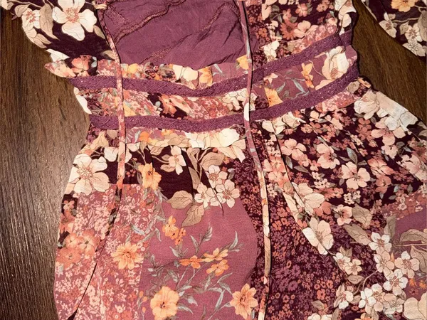 Rare Altar'd State Billy Patchwork Maxi Dress Floral $148 spring summer party - Image 12