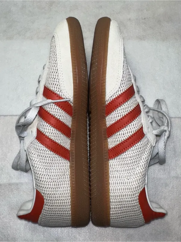 Adidas Originals Men's Samba OG Crystal White Preloved Red Mens 6.5 Womens 7.5 - Image 6