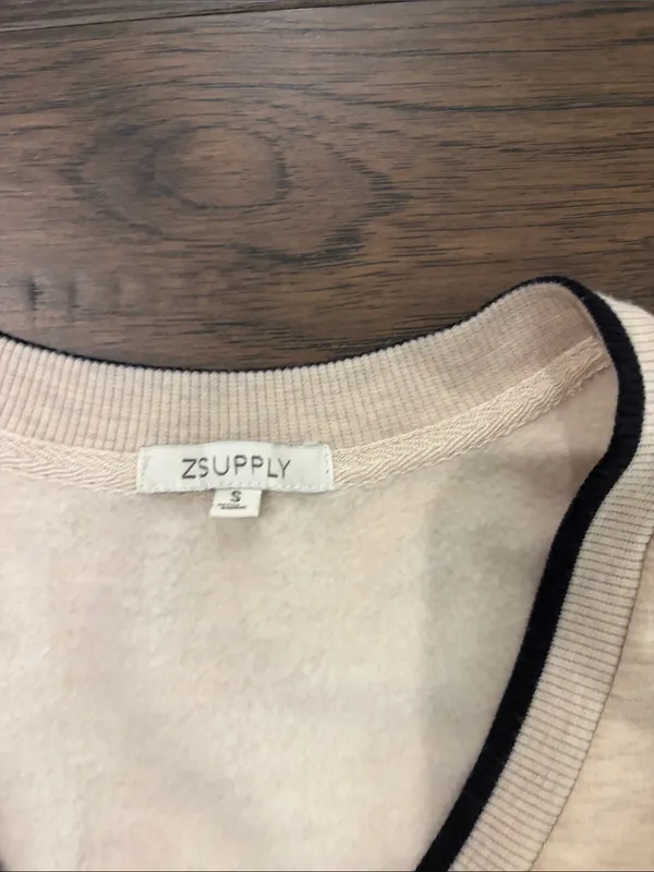 Z Supply V-Neck Sweatshirt Sz S - Image 5