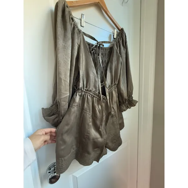 Lack of Color Free People Cassidy Romper Size Small‎ Ruched Casual Nightout - Image 5