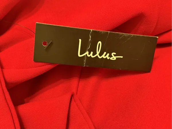 NWT Lulus Women’s Red Forever Chic Red Long SleeveMidi Dress Size Medium - Image 6