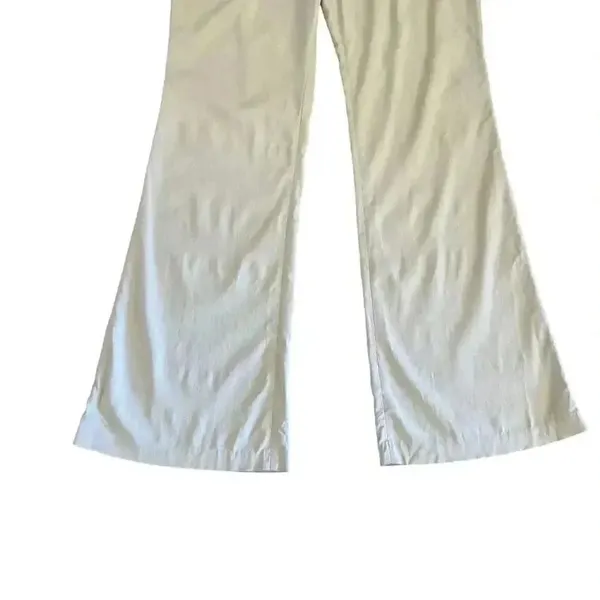 Ellemenno Mid Rise Ivory Wide Leg Y2K Trousers Casual Women’s Pants SZ 9 #1278 - Image 3
