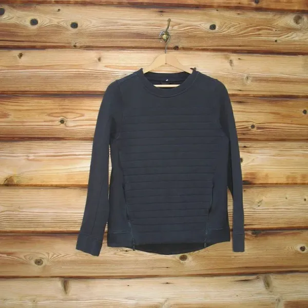 Lululemon Fleece Be True Crew  Pullover Sweatshirt Black - Image 5