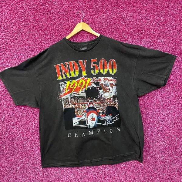 1991 Indy 500 Champion Rick Mears T-Shirt 2XL - Image 3