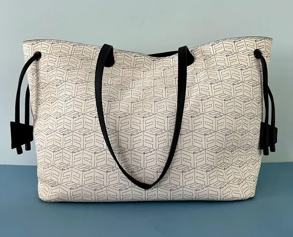 Foley + Corinna Signature Logo White Tote Purse & Leashed Wallet Pouch - Image 2