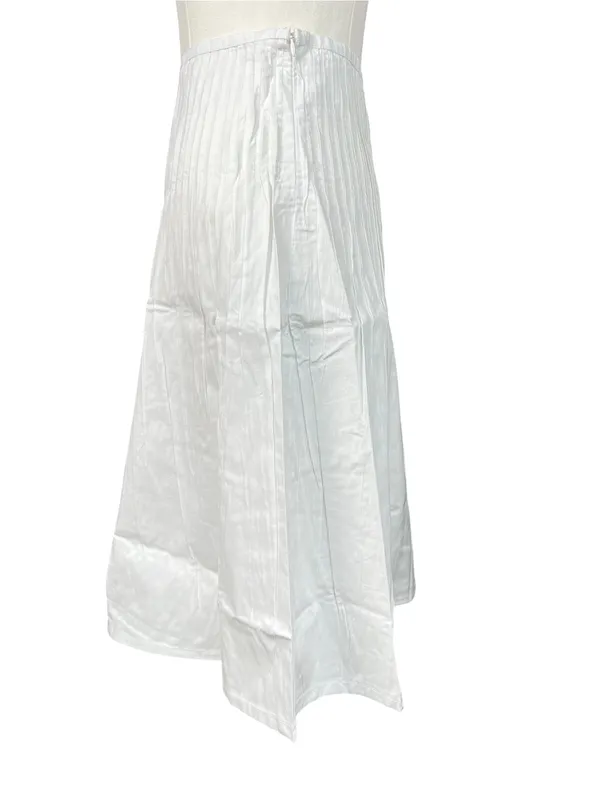 Motel Rocks Asada Pleated Waist Midi Skirt In Poplin White Size Medium NWT - Image 4