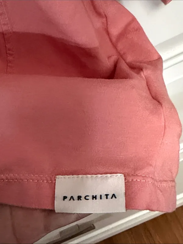 Washed Pink Cropped Tee with 'P' Patch - Women's Crop Top - Image 3