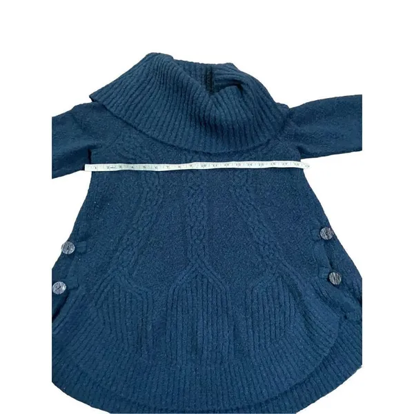 Anthropologie Angel‎ Of The North Cowl Neck teal Sweater size small - Image 6