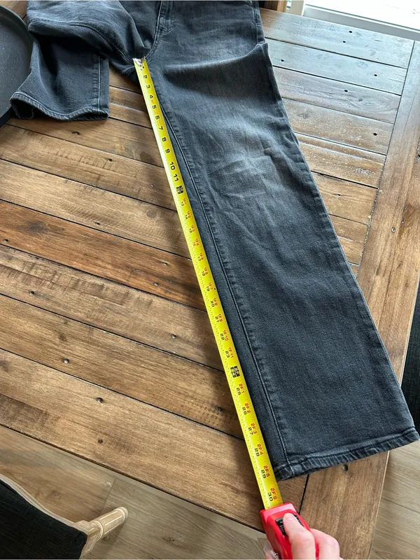 AG Brinley Mid Rise Straight Leg Dark Charcoal Black Jeans 28 - Image 13