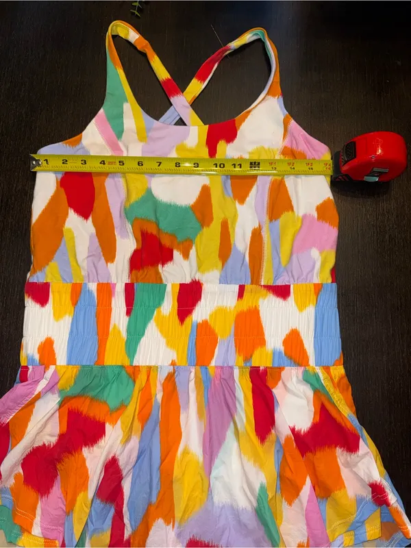 Peach Love California Smocked-Waist Sleeveless Romper Athletic Wear NWT - Image 4