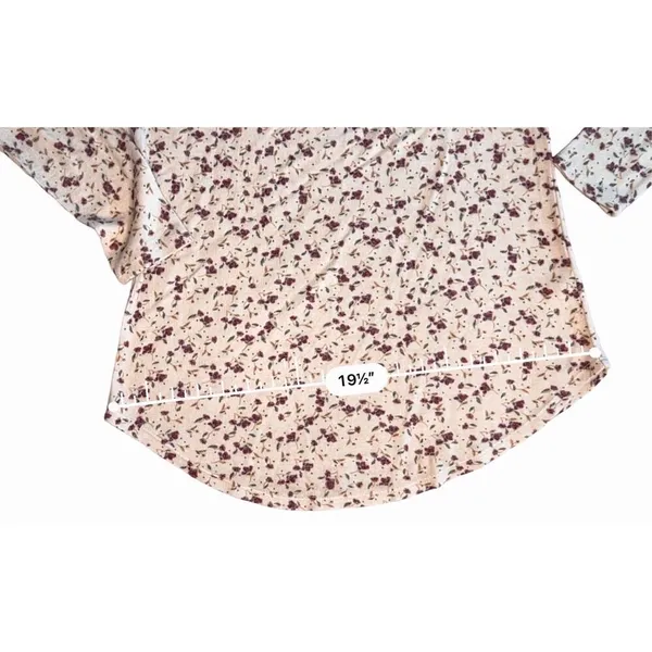 Maurices Prairie Floral Soft Yellow Henley Knit Top‎ SMALL Casual Coquette NWT - Image 6