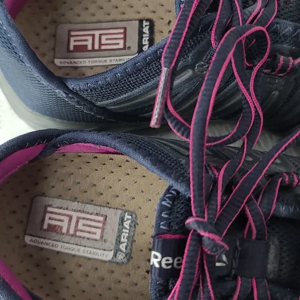 Reebok Ariat Astroride steel toe lace up blue pink work tennis shoes sz 7 - Image 7
