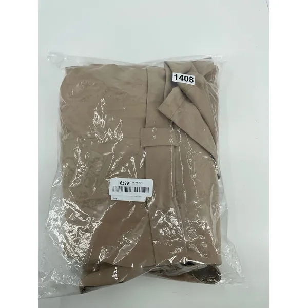 CREATMOUS‎ Womens 5X 5XL Beige Hooded Trench Coat Belted Double Breasted - Image 7