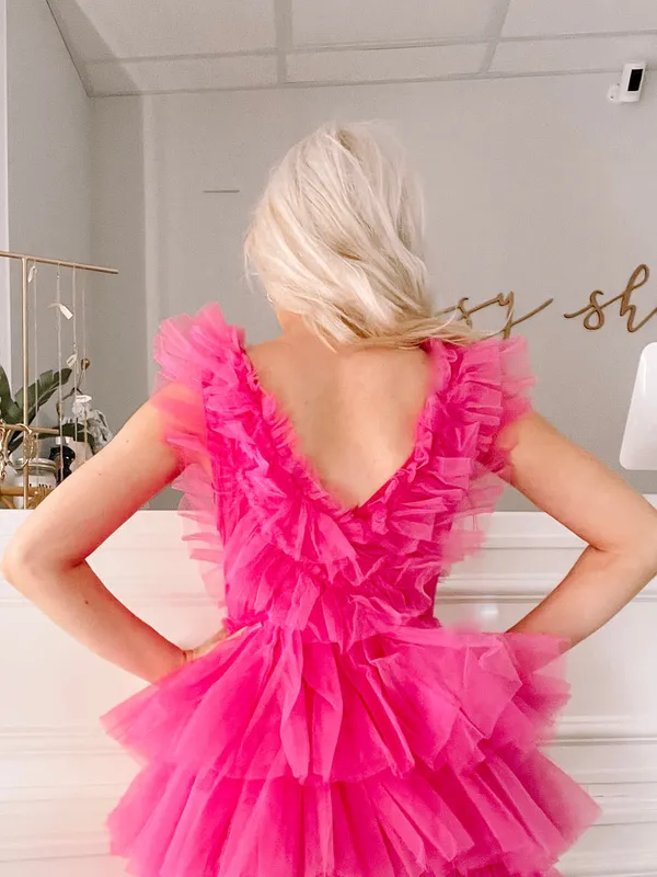 Sassy Shortcake Boutique Tulle Good to Be True Dress | Hot Pink - Image 3