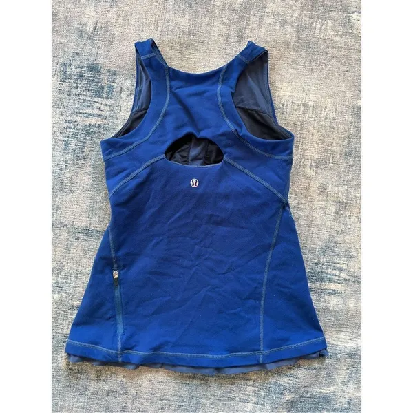 Lululemon Royal Blue Fitness Athletic Tank Top Size 4 - Image 6