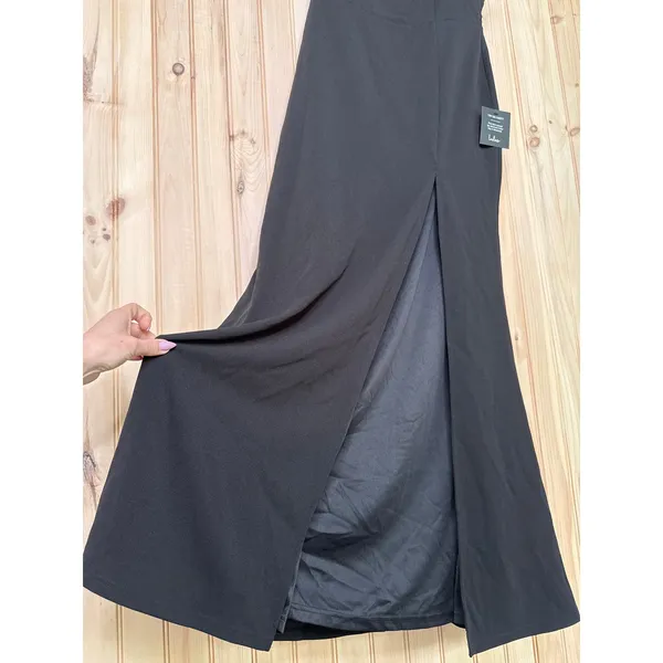 NWT Lulus Iconic Sophistication Black One-Shoulder Asymmetrical Maxi Dress Sz L - Image 5