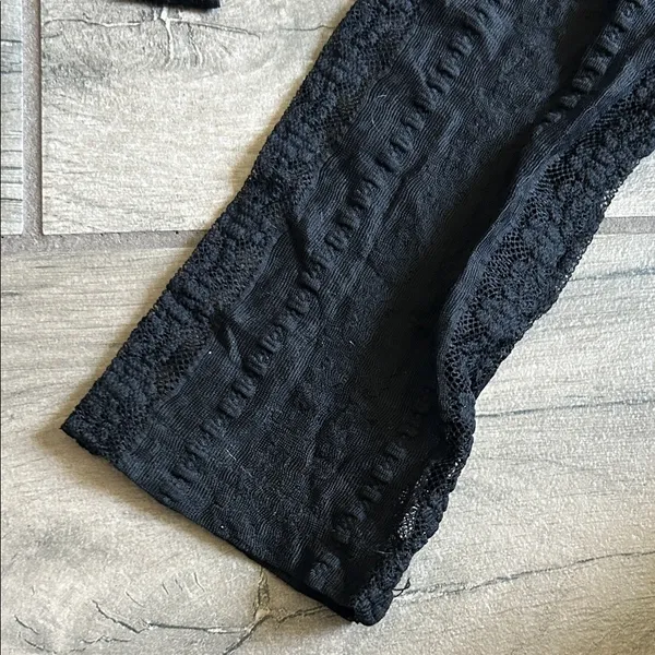 Tiger Mist Black Sheer Long Sleeve Top - Image 4