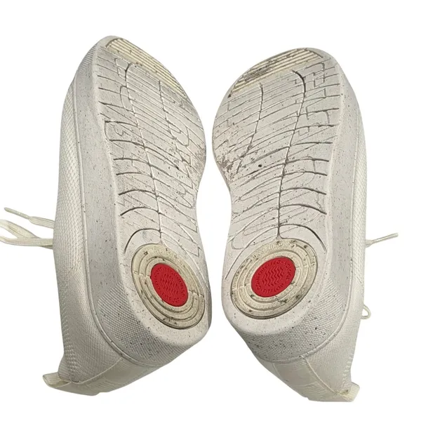 Fitflop Rally e01 Multi Knit Sneakers Shoes Womens 8 Cream Tenniscore Streetwear - Image 11