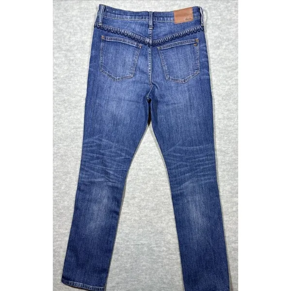 Madewell High Rise Slim Boyfriend Embroidered Flowers Women’s Jeans‎ 26 - Image 6