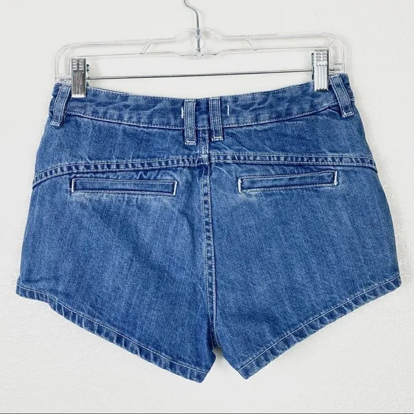 Free People Sweet Surrender High Rise Lace Pocket Denim Shorts - Image 3