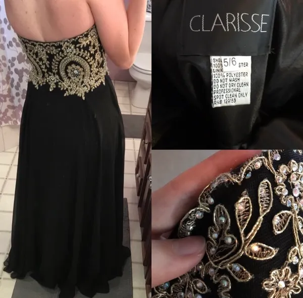 Gold Embroidered Gown - Image 3