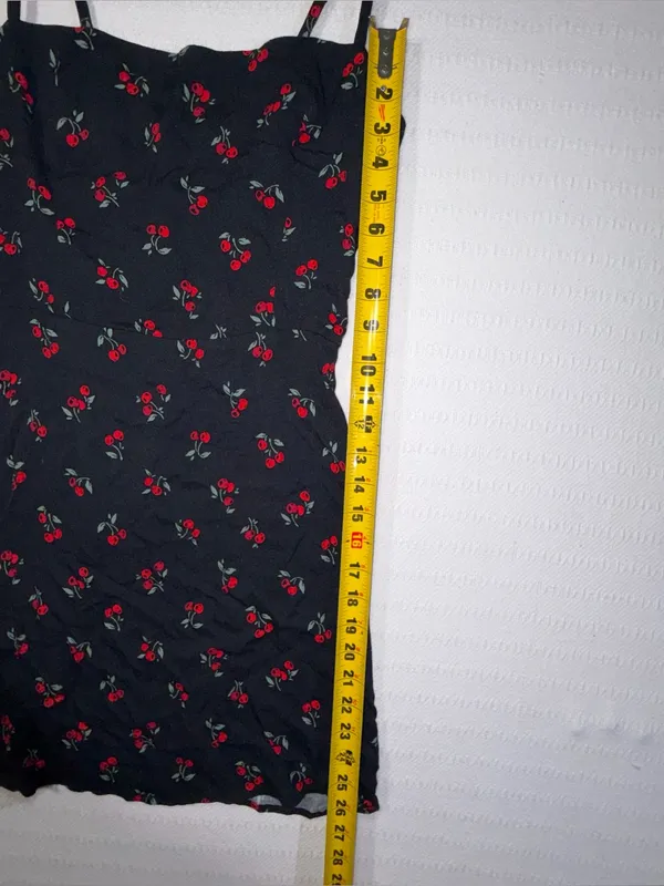 Reformation Womens Cherry Print A Line Mini Sun Dress Size 10 - Image 11