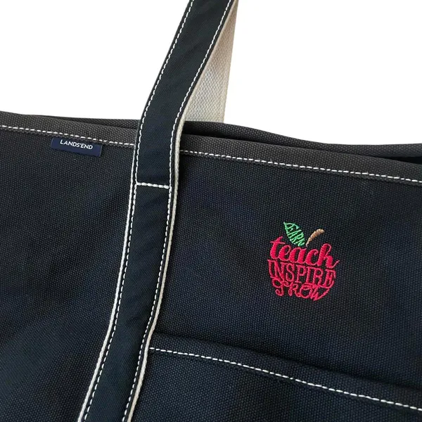 Land's End Boat Tote Bag Canvas Classic Heavy Duty Huge XL Extra Large Teacher - Image 2