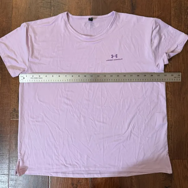 UNDER ARMOUR lavender Rush tee shirt, size L, unisex - Image 4