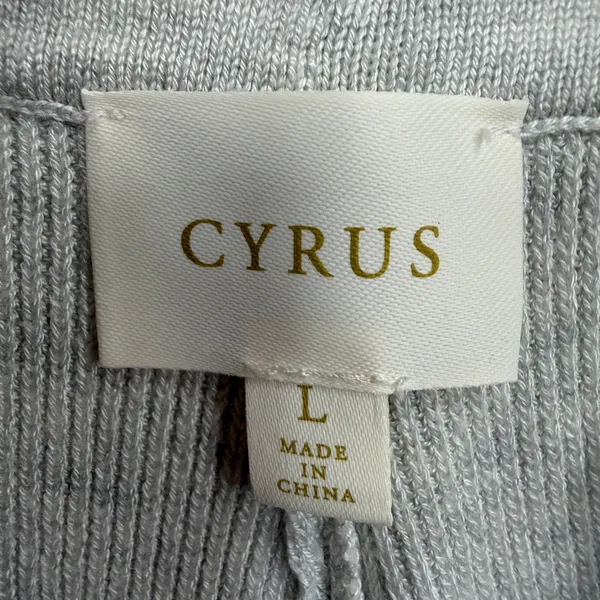 Cyrus Size L Lounge Pants Wide Leg Ribbed Knit Heather Gray C852416TJ Relaxed - Image 5