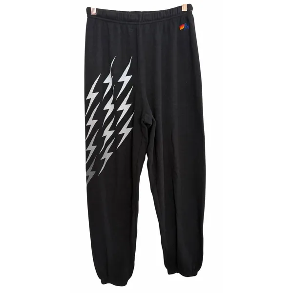 Aviator Nation Bolt Gradient Sweatpants Black/Gray Women's Size X-Large - Image 2