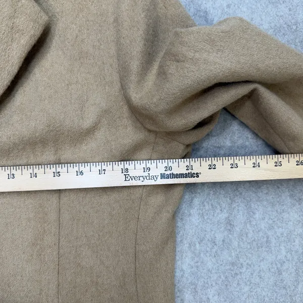 Vintage Camel Hair Blazer Women L Tan Jones New York Quiet Luxury Dark Academia - Image 12
