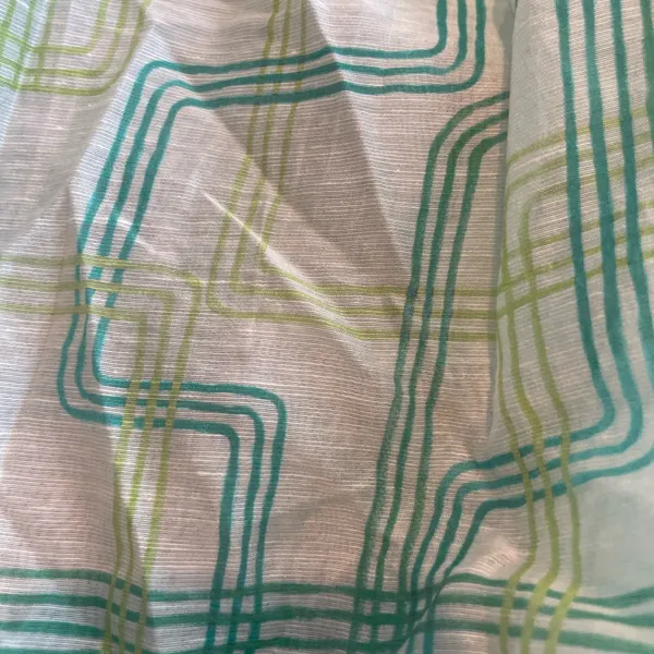 FRNCH Maxi White/Green/Blue Linen Sundress Summer Beach Boho Whimsical - Size M - Image 8
