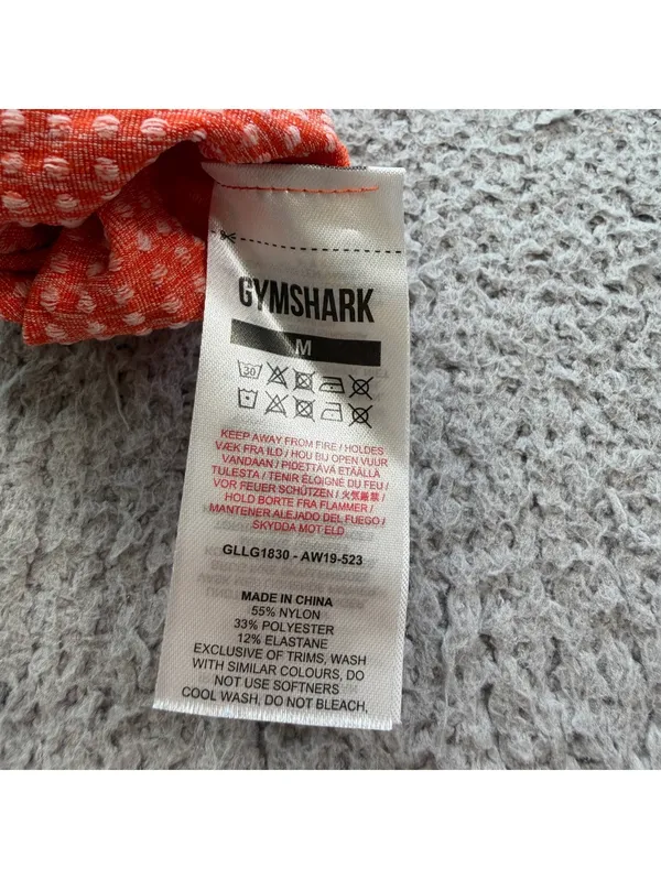 Gymshark Vital Seamless High Waisted Leggings Coral Orange Marl Women’s M Gym - Image 5