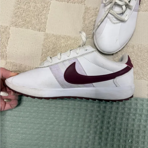 Nike Cortez G Spikeless Golf Shoes in White‎ Villian Red size 7.5 - Image 2
