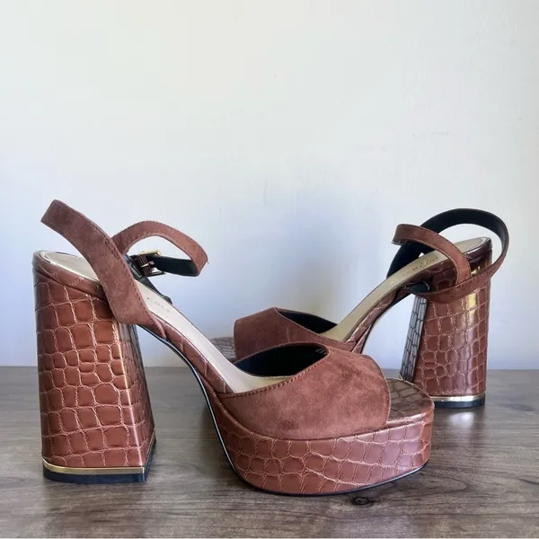 Kenneth Cole NEW Women’s New York Dolly Leather Platform Sandal Size 9.5 #B1674 - Image 7