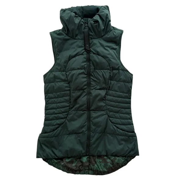 Lululemon Fluffin Awesome Vest Fuel Green Size 6 Goose Down Puffer Ski Outdoors - Image 2