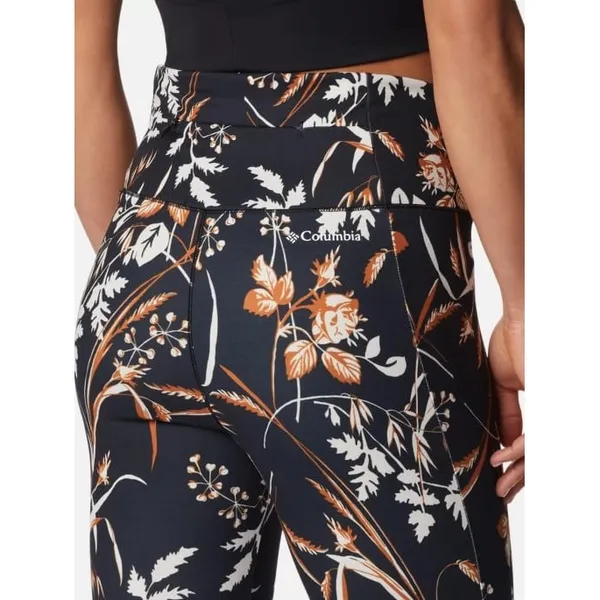 Columbia Weekend Adventure Leggings Women XL Black Floral 7/8 Gorpcore Botanical - Image 4