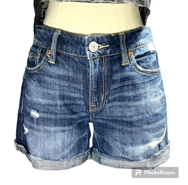 Distressed Denim Shorts - Image 4